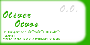 oliver otvos business card